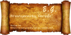 Brestyenszky Gergő névjegykártya